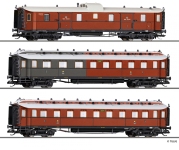 TILLIG 01070 - TT - 3-tlg. Personenwagen-Set Preußischer Schnellzug, K.P.E.V., Ep. I - FORMNEUHEIT